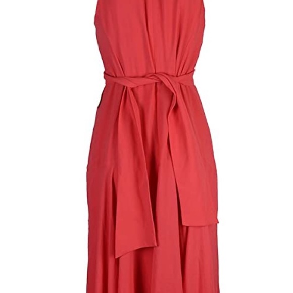 NWT Pink Tie-Front Flattering Midi Dress - Picture 5 of 7